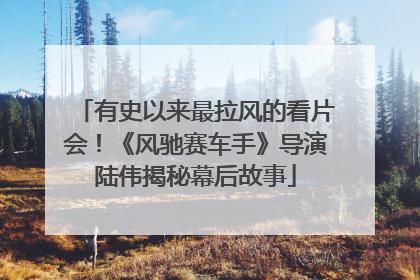 有史以来最拉风的看片会！《风驰赛车手》导演陆伟揭秘幕后故事
