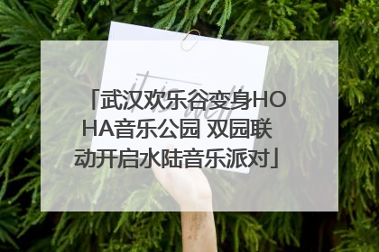 武汉欢乐谷变身HOHA音乐公园 双园联动开启水陆音乐派对