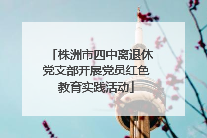 株洲市四中离退休党支部开展党员红色教育实践活动