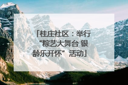 桂庄社区：举行“粽艺大舞台 银龄乐开怀”活动