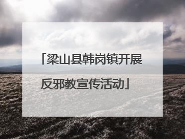 梁山县韩岗镇开展反邪教宣传活动