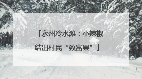 永州冷水滩：小辣椒结出村民“致富果”