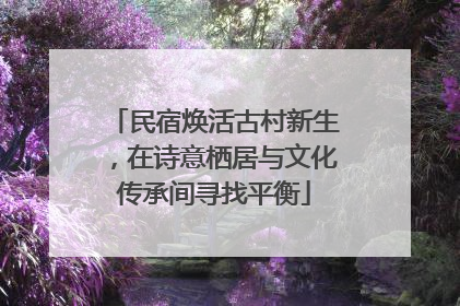 民宿焕活古村新生，在诗意栖居与文化传承间寻找平衡