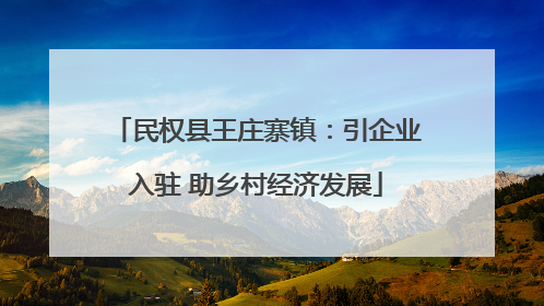 民权县王庄寨镇：引企业入驻 助乡村经济发展