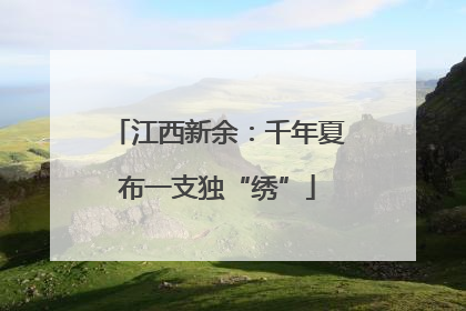 江西新余：千年夏布一支独“绣”
