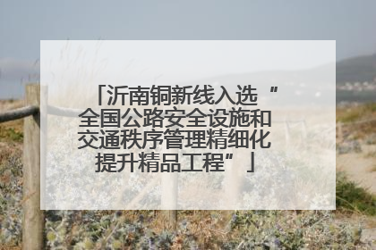 沂南铜新线入选“全国公路安全设施和交通秩序管理精细化提升精品工程”
