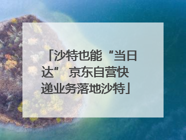 沙特也能“当日达” 京东自营快递业务落地沙特