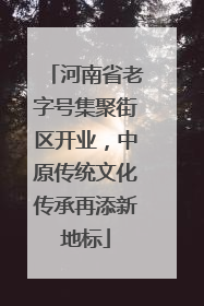 河南省老字号集聚街区开业，中原传统文化传承再添新地标