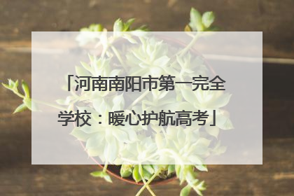 河南南阳市第一完全学校：暖心护航高考