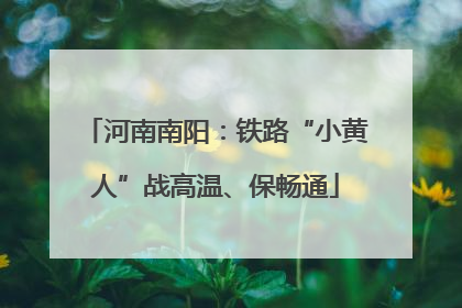 河南南阳：铁路“小黄人”战高温、保畅通