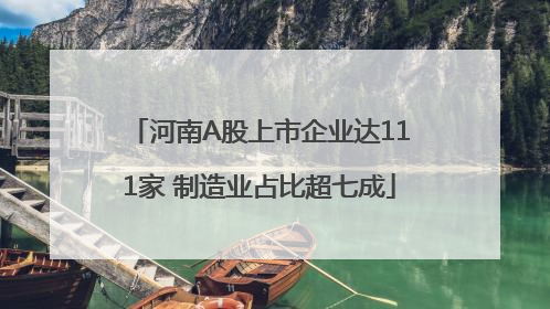 河南A股上市企业达111家 制造业占比超七成