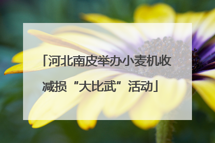 河北南皮举办小麦机收减损“大比武”活动