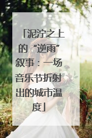 泥泞之上的“逆雨”叙事：一场音乐节折射出的城市温度