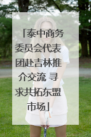 泰中商务委员会代表团赴吉林推介交流 寻求共拓东盟市场