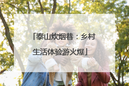 泰山炊烟巷：乡村生活体验游火爆