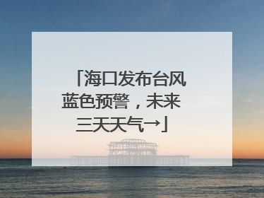 海口发布台风蓝色预警，未来三天天气→