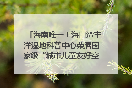 海南唯一！海口潭丰洋湿地科普中心荣膺国家级“城市儿童友好空间建设园区”称号