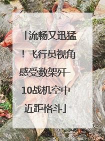 流畅又迅猛！飞行员视角感受数架歼-10战机空中近距格斗