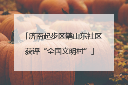 济南起步区鹊山东社区获评“全国文明村”