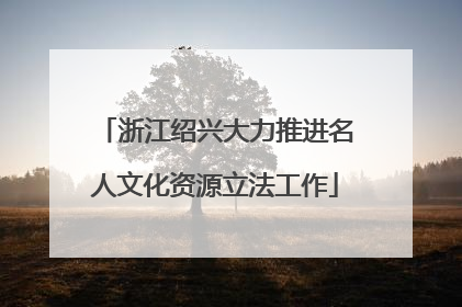 浙江绍兴大力推进名人文化资源立法工作