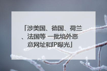 涉美国、德国、荷兰、法国等 一批境外恶意网址和IP曝光