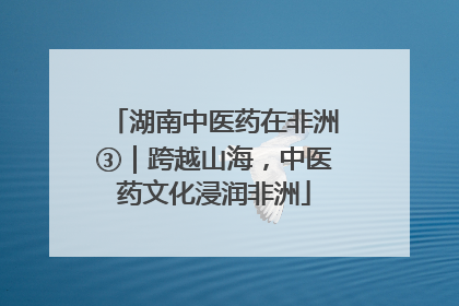 湖南中医药在非洲③｜跨越山海，中医药文化浸润非洲