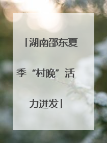 湖南邵东夏季“村晚”活力迸发
