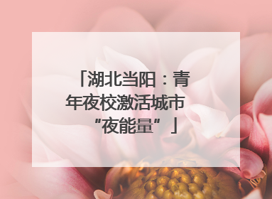 湖北当阳：青年夜校激活城市“夜能量”