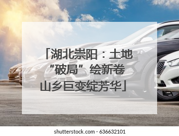 湖北崇阳：土地“破局”绘新卷 山乡巨变绽芳华