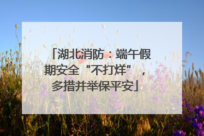 湖北消防：端午假期安全“不打烊”，多措并举保平安