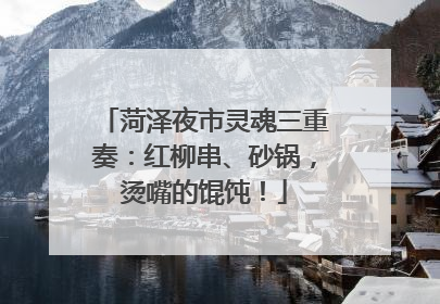 菏泽夜市灵魂三重奏：红柳串、砂锅，烫嘴的馄饨！