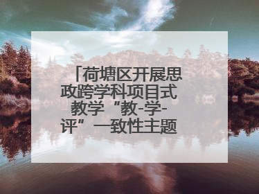 荷塘区开展思政跨学科项目式教学“教-学-评”一致性主题课例研讨活动
