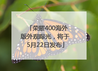 荣耀400海外版外观曝光，将于5月22日发布
