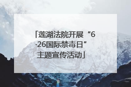 莲湖法院开展“6·26国际禁毒日”主题宣传活动