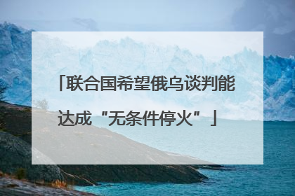 联合国希望俄乌谈判能达成“无条件停火”