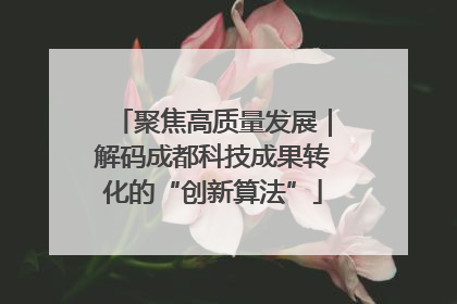 聚焦高质量发展｜解码成都科技成果转化的“创新算法”