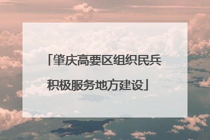 肇庆高要区组织民兵积极服务地方建设
