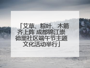 艾草、粽叶、木箭齐上阵 成都锦江崇德里社区端午节主题文化活动举行