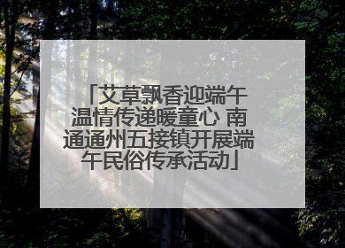 艾草飘香迎端午 温情传递暖童心 南通通州五接镇开展端午民俗传承活动