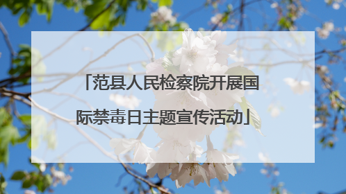 范县人民检察院开展国际禁毒日主题宣传活动