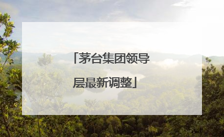 茅台集团领导层最新调整