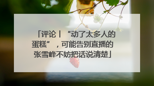评论丨“动了太多人的蛋糕”，可能告别直播的张雪峰不妨把话说清楚