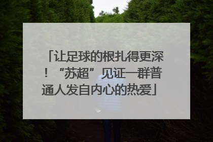让足球的根扎得更深！“苏超”见证一群普通人发自内心的热爱