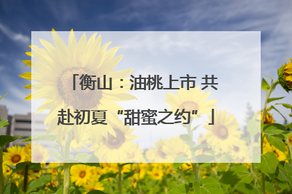 衡山：油桃上市 共赴初夏“甜蜜之约”