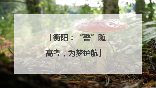 衡阳：“警”随高考，为梦护航