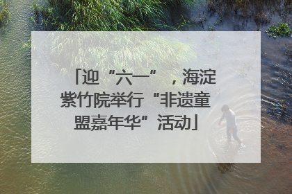 迎“六一”，海淀紫竹院举行“非遗童盟嘉年华”活动