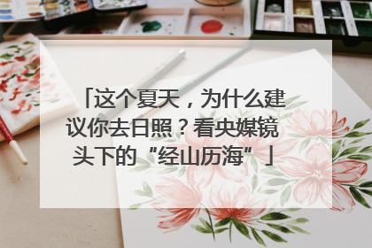 这个夏天，为什么建议你去日照？看央媒镜头下的“经山历海”