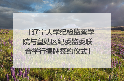 辽宁大学纪检监察学院与皇姑区纪委监委联合举行揭牌签约仪式