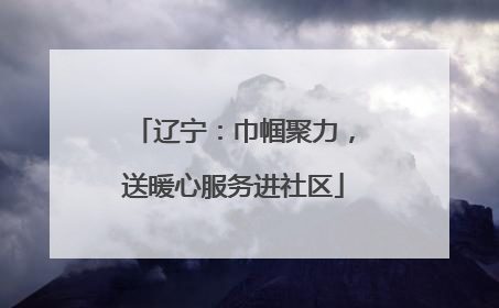 辽宁：巾帼聚力，送暖心服务进社区