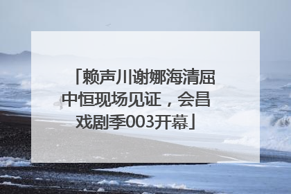 赖声川谢娜海清屈中恒现场见证，会昌戏剧季003开幕